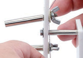 Thread going under wingnut washer